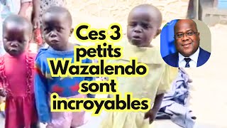 Tshisekedi appelé à financer léducation de ces 3 enfants chantant lhymne de la RDC [upl. by Pedro583]