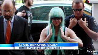 Amanda Bynes Shows Up to Arraignment in Blue Wig [upl. by Anaoy]