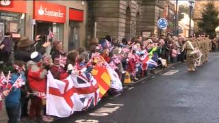 Morpeth welcomes home Fusiliers [upl. by Gavan]