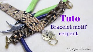 TUTO BRACELET MOTIF SERPENT [upl. by Ilyah]