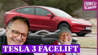 Förnuft amp känsla kör Tesla Model 3 facelift Highland [upl. by Gronseth]