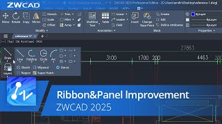 Ribbon amp Panel Improvement  ZWCAD 2025 Official [upl. by Irrak]