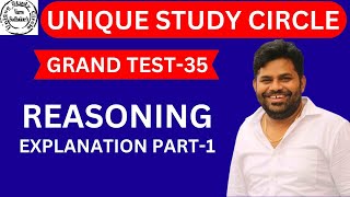 GRAND TEST35 REASONING EXPLANATION PART1 [upl. by Candice]