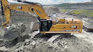 Caterpillar 395 Excavator Loading Trucks With Two Passes  Sotiriadis Mining Works  4k [upl. by Connolly344]