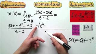 Differentialrechnung Momentane Änderungsrate der Geschwindigkeit eines Autos Teil 1 [upl. by Adlev577]
