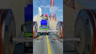 Mixed cars vs logging bollards crash part558 shortvideo beamngdrive shorts india usa truck [upl. by Gaskins842]