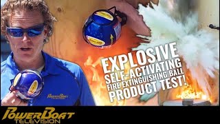 A New Way to Put out a Boat Fire  Elide Automatic Fire Extinguishing Balls  My Boat DIY [upl. by Lori24]