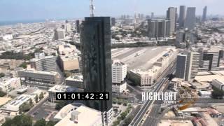 HD Aerial footage of israel Tel Aviv Urban 30i [upl. by Dohsar]