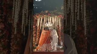 Enchanting Varmala Ceremony with Floral Shower and Brass Bells [upl. by Randa]