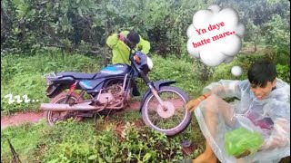 Evening trails with DORA💫🥳Munna boorye 😝🤣😂hero offroad viralvideo splendor [upl. by Anaiv248]