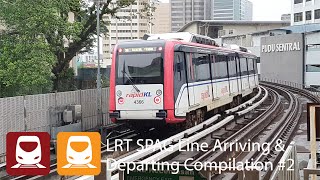 LRT SRI PETALINGAMPANG LINE ARRIVING amp DEPARTING COMPILATION 2 [upl. by Harmon]