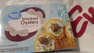 Great Value Smoked Oysters greatvalue smokedoysters smoked oysters [upl. by Orfield]