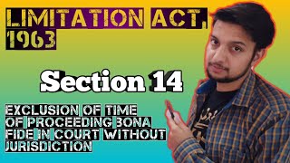 section 14 limitation act 1963  Lecture in Hindi amp English  with Examples [upl. by Yrakaz421]