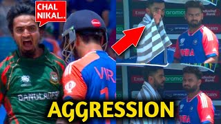 😱Virat Kohli got angry when Tansim Hasan abused ViratIND vs ban T20 WC 👈 [upl. by Akinot]