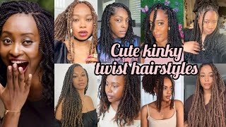 Cute kinky twist hairstyles  Twist braids hairstyles 2024 Twist braiding hair styles  Hairstyles [upl. by Gierk]