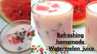 Refreshing Homemade watermelon juice  2 मिनट में घर में बनाए summerdrink [upl. by Bautista142]