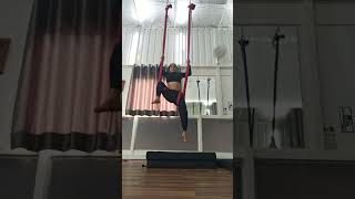 aerial yoga aerial aerialsilks aerialhoop yogafitness music credit rishabsmusic [upl. by Schreibman]