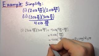 HSC Maths Ext2  Complex Numbers  Product and Quotient in ModulusArgument Form Example [upl. by Ahsiret]