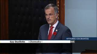 Lallocution du député Guy Ouellette [upl. by Yuji]