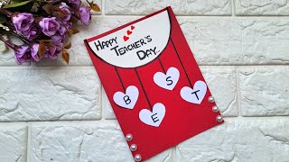 Teachers day card  Easy and Beautiful Teachers day greeting card  How to make teachers day card [upl. by Yerffoej]