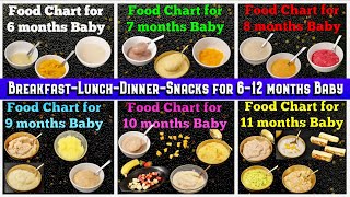 Baby Food Chart  23 Baby Food Recipes for 6 months to 12 months Baby  Define Your Way [upl. by Eidarb682]