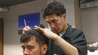 💈ScissorsOnly Transformational Haircut by Traditional Japanese Barber asmr scissorhaircut [upl. by Jandel751]