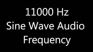 11000 Hz 11 kHz Sine Wave Sound Frequency Tone [upl. by Goer]