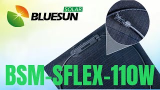 Гнучка сонячна панель  Flexible solar panel  Bluesun BSMSFLEX110W [upl. by Ellenoj]