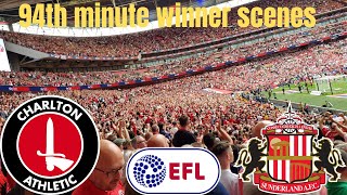 94thminute winner scenes Charlton promoted to Championship Charlton vs Sunderland Vlog [upl. by Primaveria]