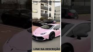 Carro de Luxo Rosa Lamborguini shorts [upl. by Olnton]