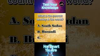 What is the poorest country in the world 💥💥 knowledge country quiz [upl. by Sikleb]