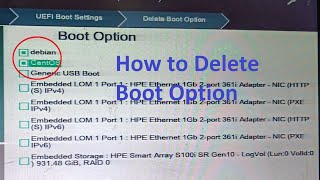 How to delete Boot Option on HPE Gen10 Server [upl. by Tai]