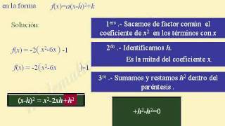 Completar cuadrados en una función cuadrática para encontrar el vértice de su gráfica [upl. by Saidel]