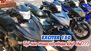 Tại sao mua vỏ nhựa Exciter 150 Đen Nhám Movistar Camo chính hãng khó [upl. by Gnurt]