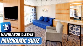 Navigator of the Seas  Ocean View Panoramic Suite Walkthrough Tour amp Review 4K  Royal Caribbean [upl. by Nnairret]