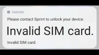 Invalid SIM Card  Quick Fix [upl. by Bobbi]