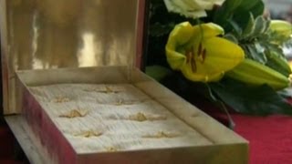 Vatican displays reputed bones of St Peter [upl. by Aiza]