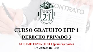 EFIP 1 SIGLO 21  DERECHO PRIVADO 3 SUB EJE TEMÁTICO 1 PRIMERA PARTE [upl. by Fiedling]