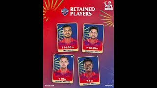 DC Retained players  cricket cricketshorts ipl ipl2025 tataipl trending trendingshorts [upl. by Tiga726]