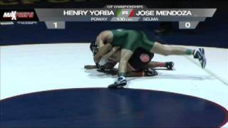 CIF Wrestling  Yorba vs Mendoza  130 lbs [upl. by Grunberg422]