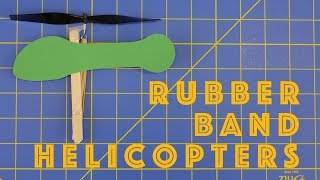 Young Engineers How to Make Rubber Band Helicopters  Engineering projects for kids [upl. by Beaner]