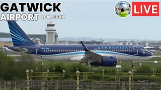 LIVE Gatwick Airport  CloseUp Runway Views  25524 ✈️ live airportlive planespotting [upl. by Onofredo]