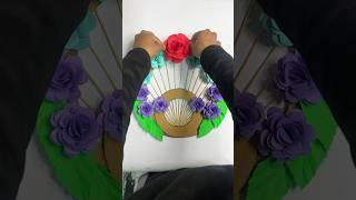 Beautiful Flower Wall Decor Craft short youtubeshort reel viral trending diycraft floraldecor [upl. by Enneiviv144]