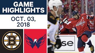 NHL Highlights  Bruins vs Capitals  Oct 3 2018 [upl. by Parik]