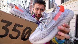 WARNING ADIDAS YEEZY 350 v2 TAILGATE TAIL LIGHT ON FOOT REVIEW [upl. by Arzed695]