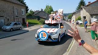 Procession de la caravane PeyratLeChâteau Tour De France  9 juillet 2023 [upl. by Hgielrebma]