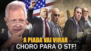 MINISTROS DO STF FAZ PIADA COM A VITÓRIA DE TRUMP E O DESESPERO FICA ESCANCARADO PARA O MUNDO [upl. by Oelc]