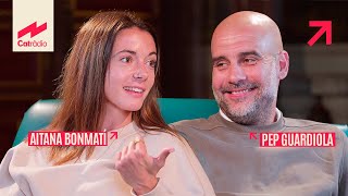 LA TROBADA entre Aitana Bonmatí i Pep Guardiola [upl. by Farro975]