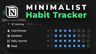 How To Build A Simple Notion Habit Tracker [upl. by Zetnod]