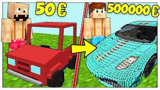 AUTO DA 50 EURO CONTRO AUTO DA 500000 EURO  Minecraft ITA [upl. by Sillad]